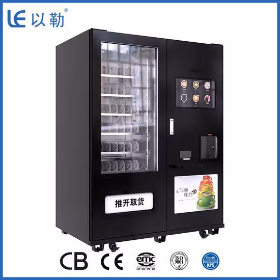Combo Coffee and Sack Can Bottle Vending Machine Le209c